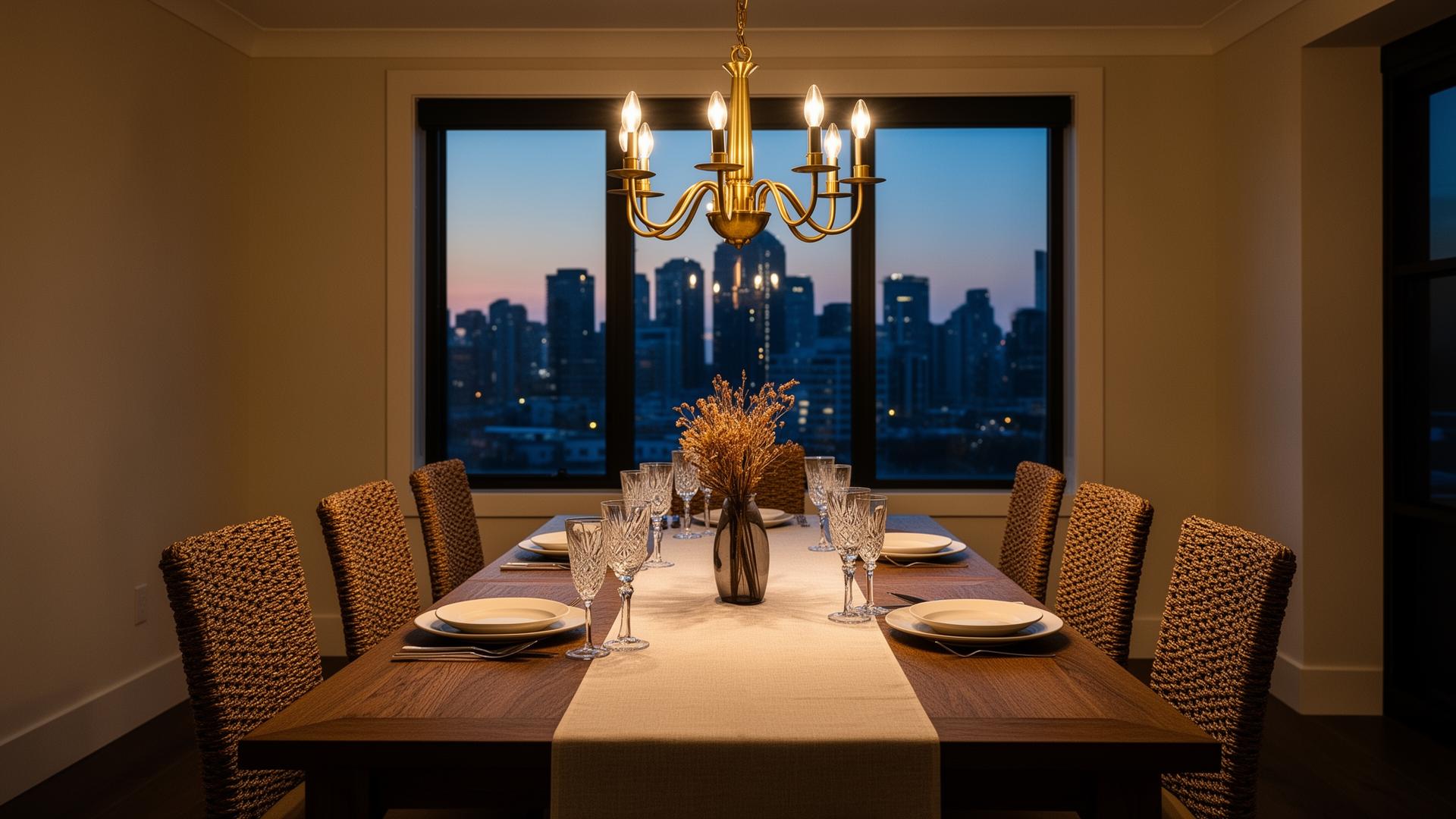 Elegant dining room in a luxury Calgary estate
